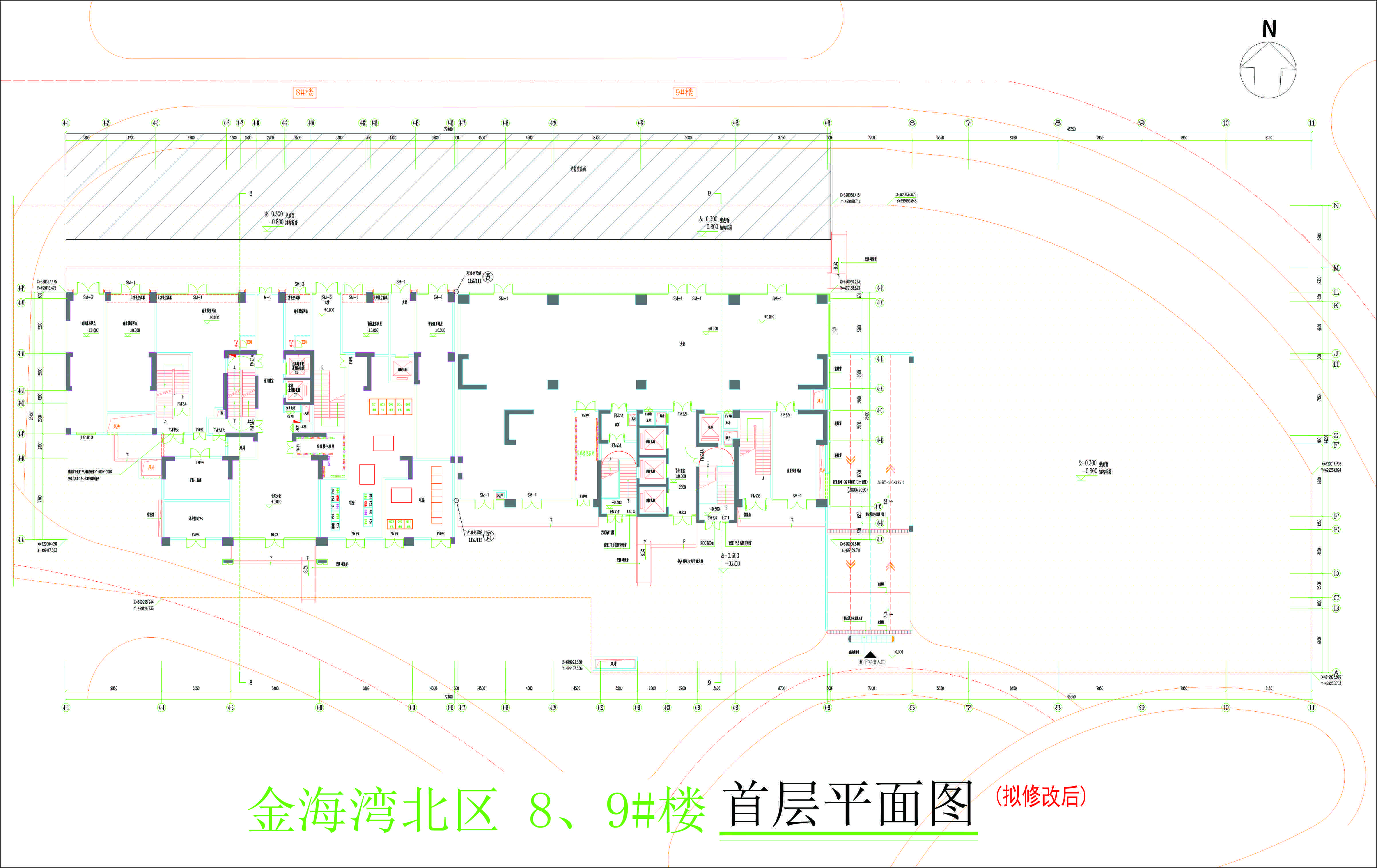 金海灣北區(qū)8、9#樓首層平面圖（擬修改后）.jpg