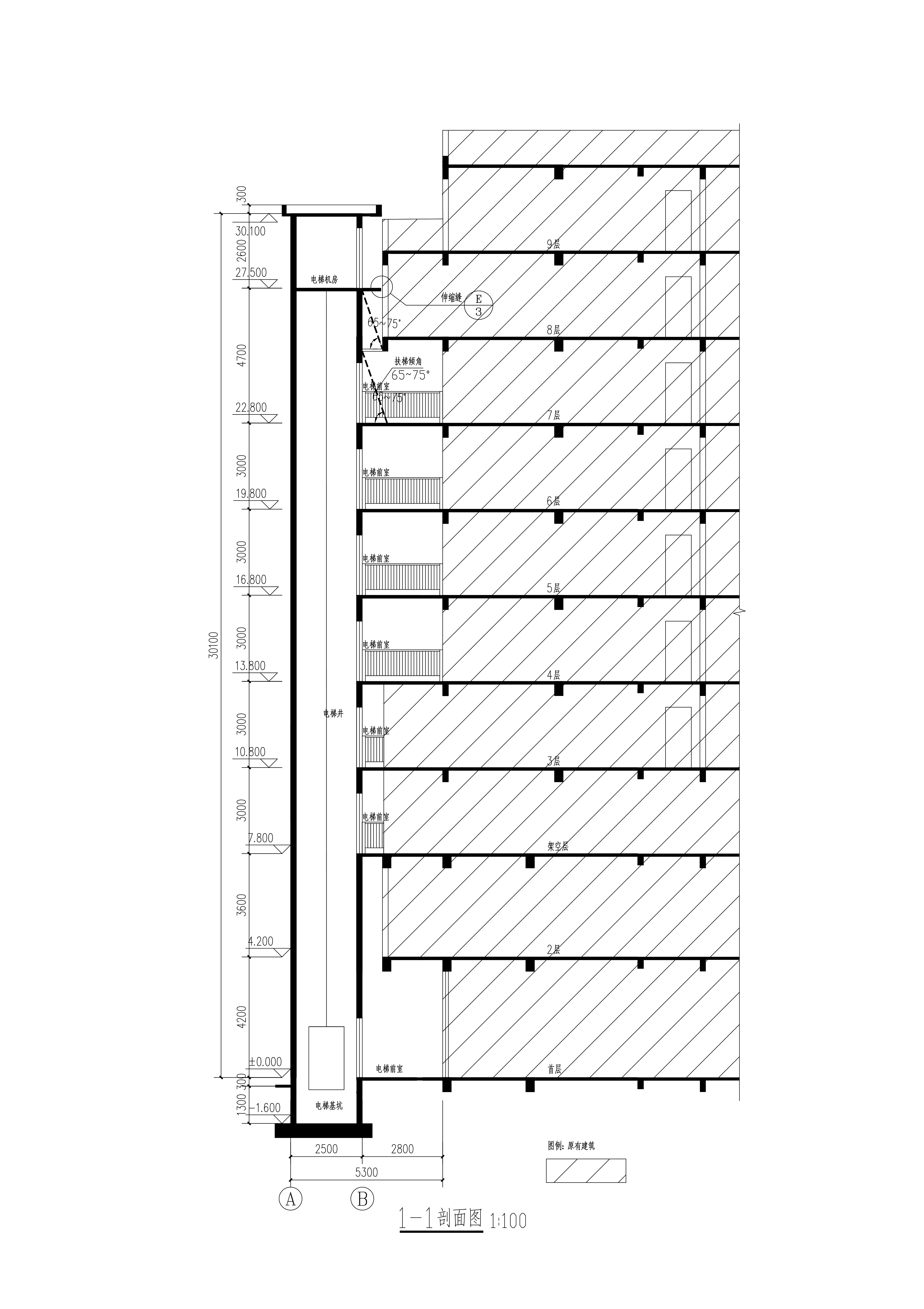 泰州大廈電梯建筑圖剖面圖.jpg