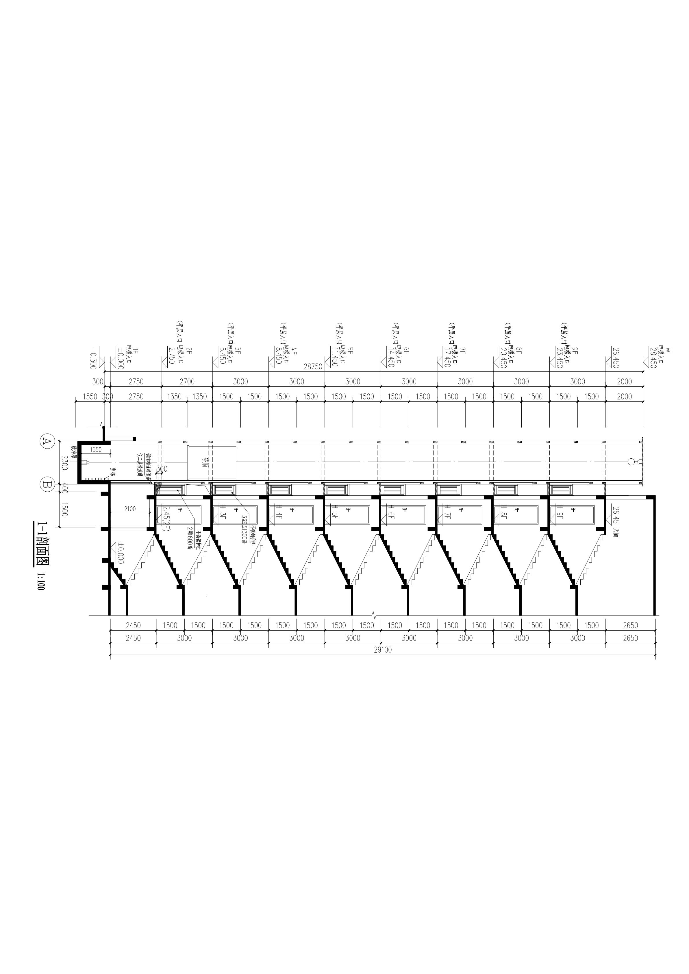 清遠市新城B24號區(qū)飛來苑B座加鋼梯 剖面_1.jpg