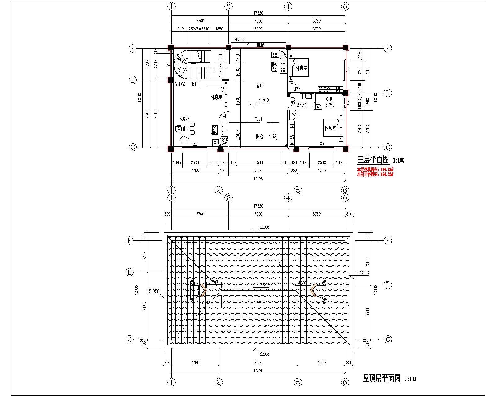 龍森谷1號(hào)樓報(bào)建圖三層、屋頂圖.jpg