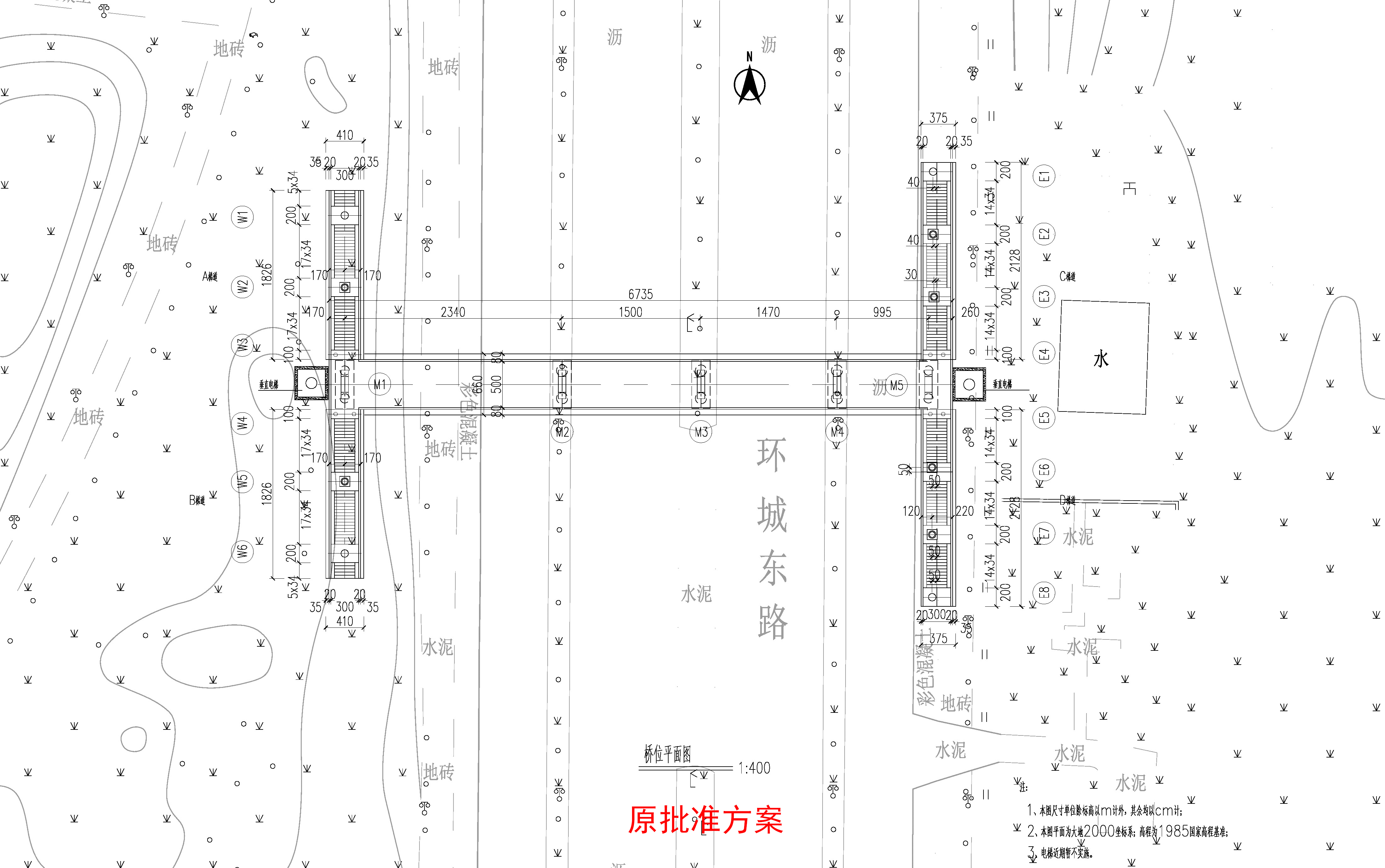 橋位平面圖-原批準(zhǔn)方案.jpg